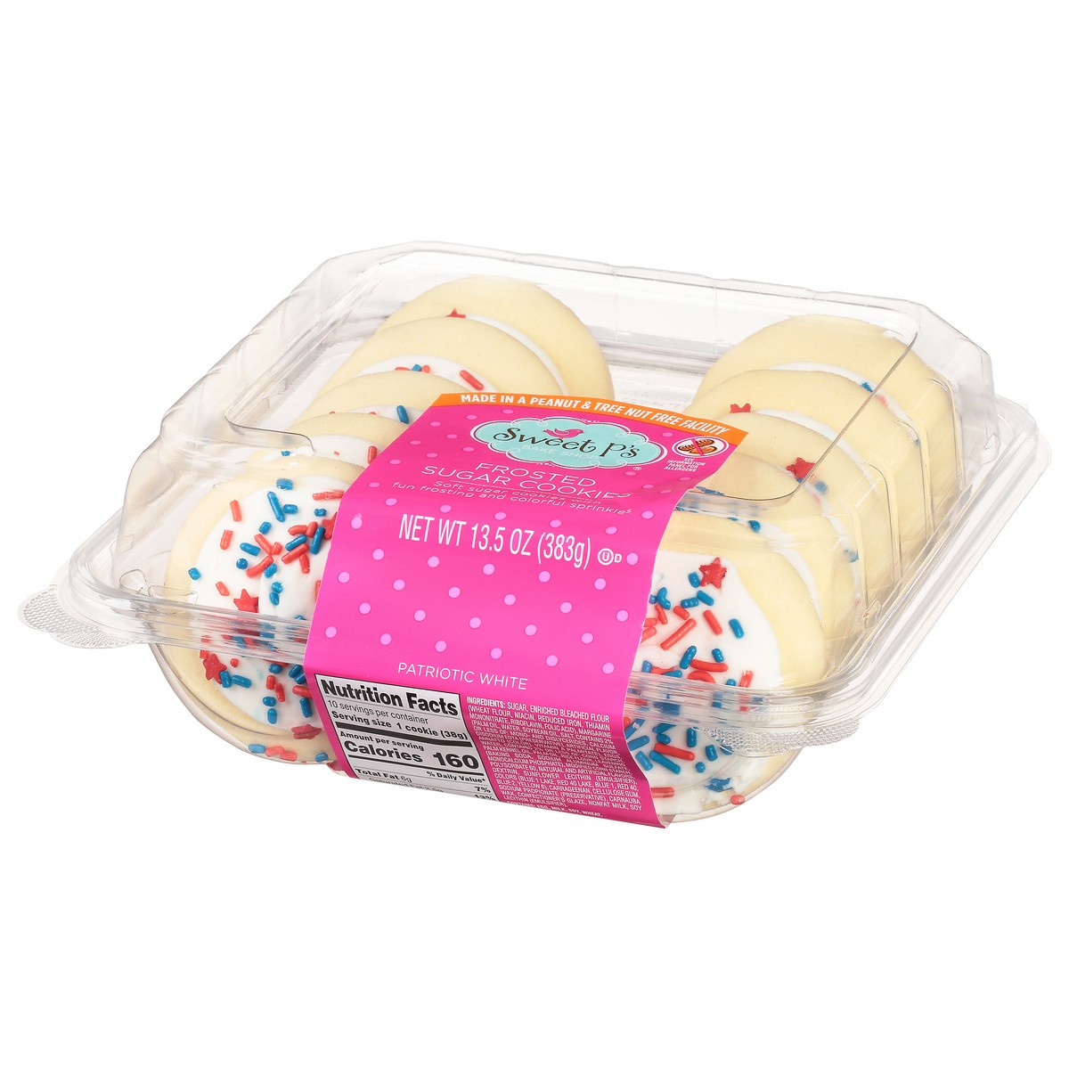 slide 4 of 15, Sweet P's Bake Shop Patriotic White Frosted Sugar Cookies 13.5 oz, 13.5 oz