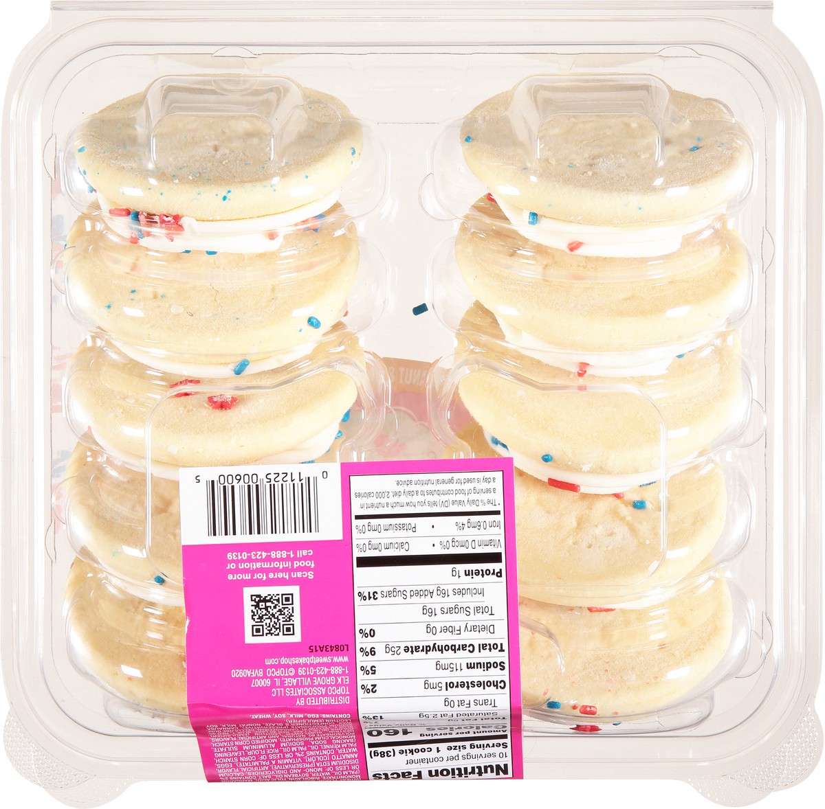 slide 11 of 15, Sweet P's Bake Shop Patriotic White Frosted Sugar Cookies 13.5 oz, 13.5 oz