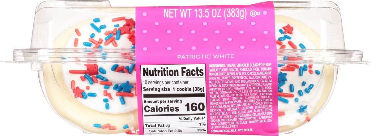 slide 6 of 15, Sweet P's Bake Shop Patriotic White Frosted Sugar Cookies 13.5 oz, 13.5 oz