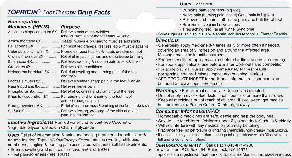 slide 5 of 6, Topricin Topri Foot Therapy Cream - 2.0 Oz, 2 oz