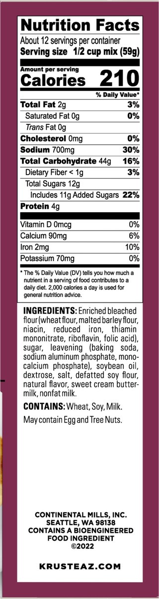 slide 9 of 9, Krusteaz Sweet Cream Pancake & Waffle Mix, 6 ct; 8 fl oz