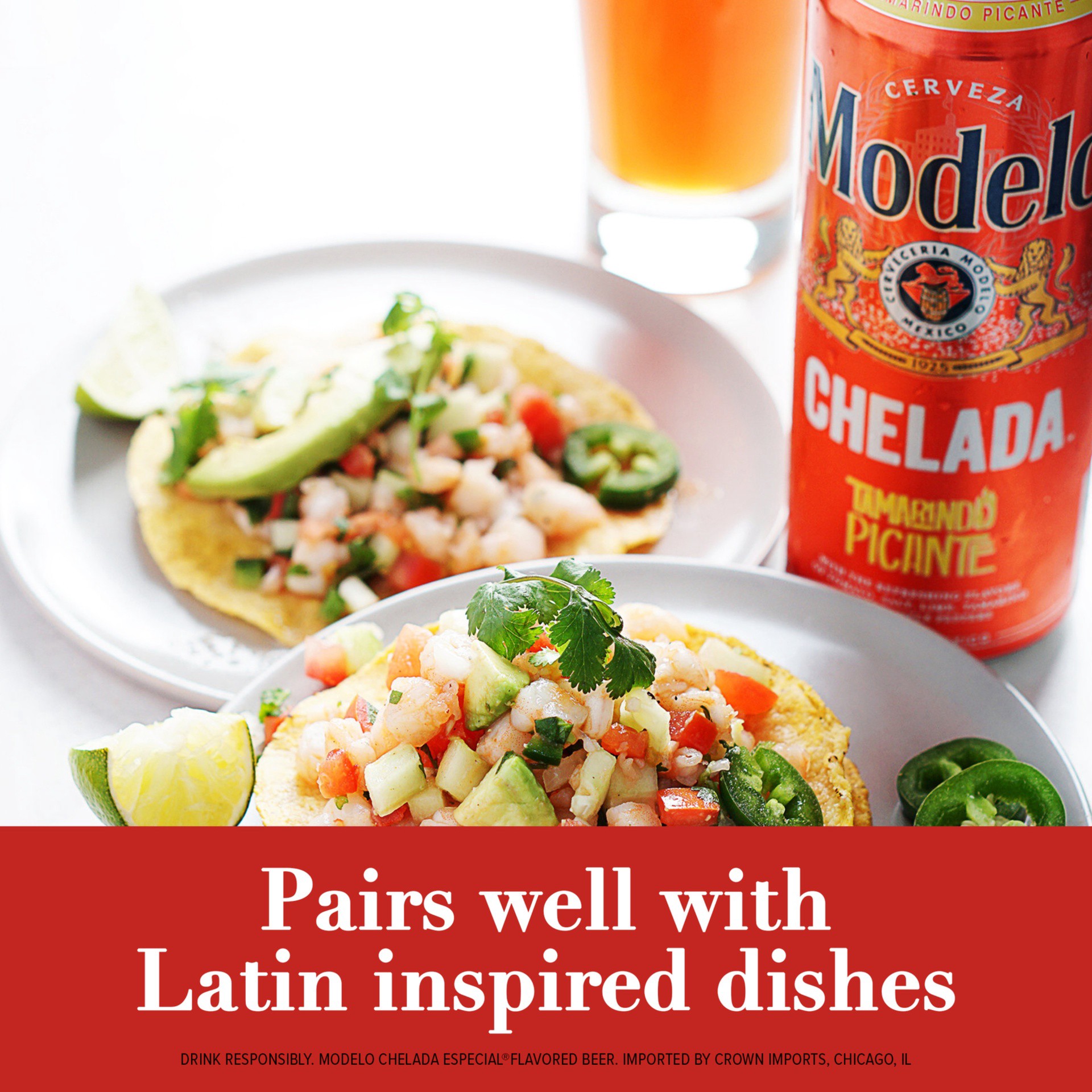 slide 4 of 6, Modelo Chelada Tamarindo Picante Mexican Import Flavored Beer, 24 fl oz Can, 3.2% ABV, 24 oz