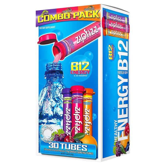 slide 1 of 2, Zipfizz Healthy Energy Drink Mix, Variety Pack, 30 ct, 