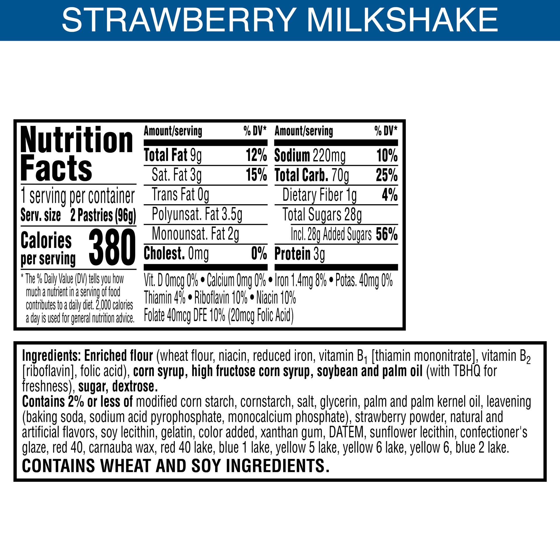 slide 3 of 3, Pop-Tarts Strawberry Milkshake 3.3oz, 2 ct