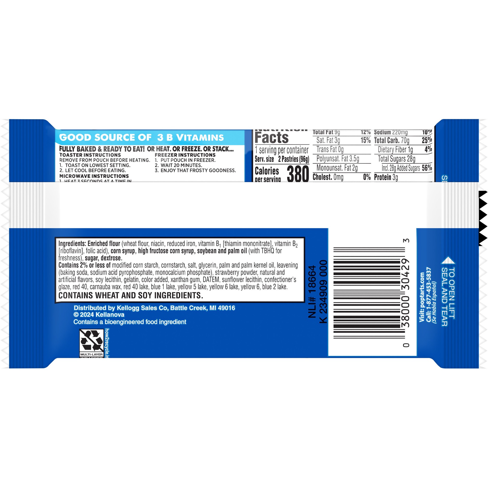 slide 2 of 3, Pop-Tarts Strawberry Milkshake 3.3oz, 2 ct