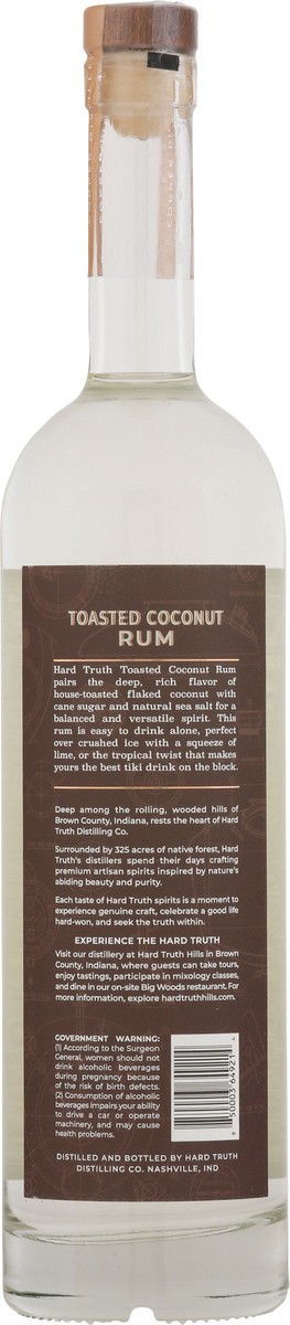 slide 6 of 9, Hard Truth Distilling Co. Toasted Coconut Rum 750 ml, 750 ml