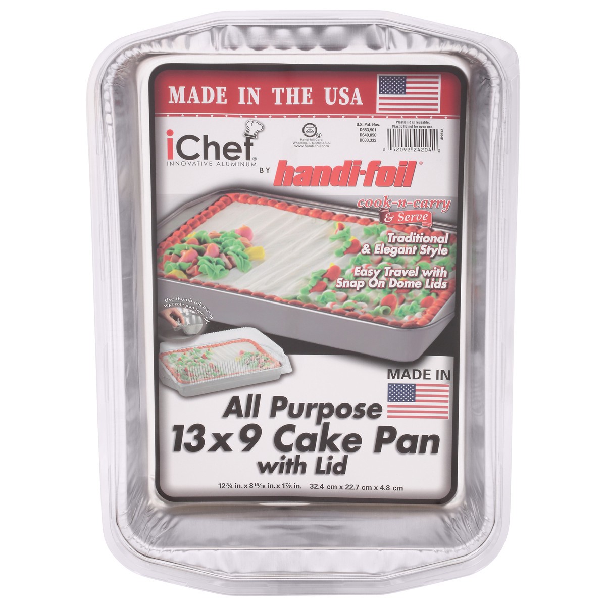 slide 1 of 9, Handi-foil iChef 13 x 9 All Purpose Cake Pan with Lid 1 ea, 1 ct