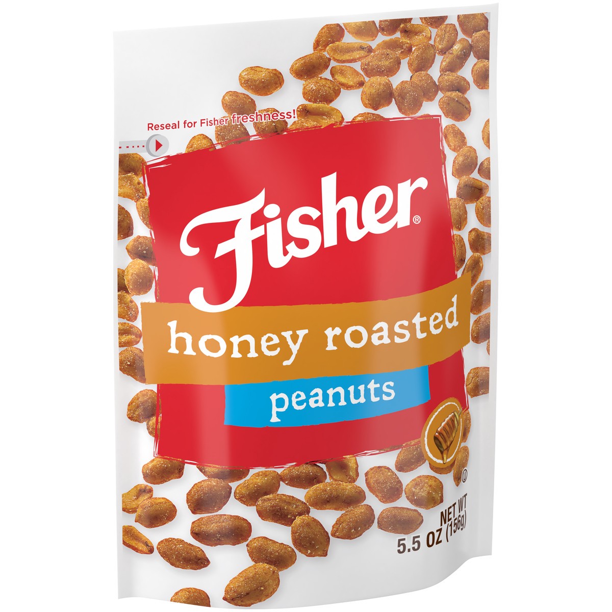 slide 2 of 9, Fisher Honey Roasted Peanuts 5.5 oz. Pouch, 5.5 oz