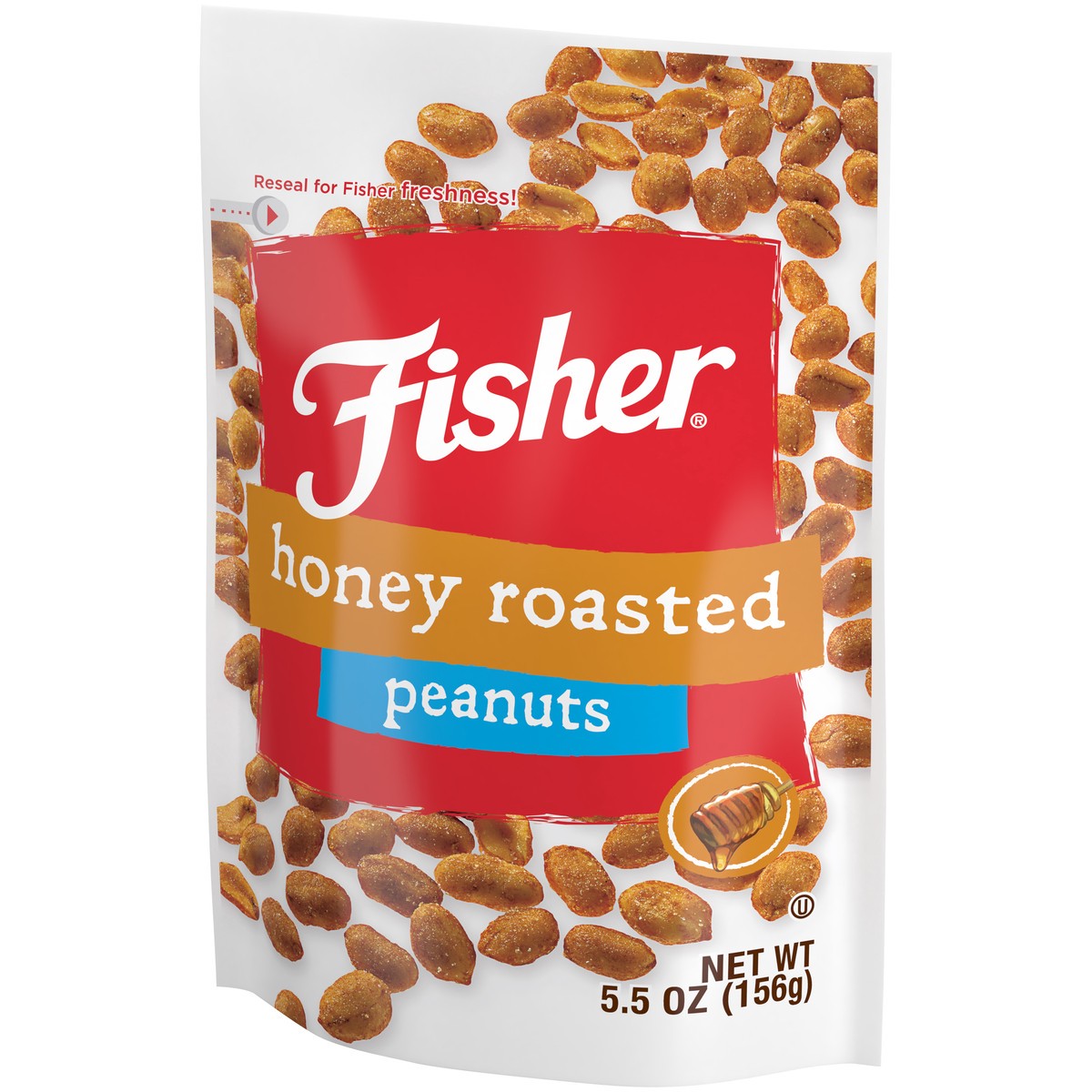 slide 3 of 9, Fisher Honey Roasted Peanuts 5.5 oz. Pouch, 5.5 oz