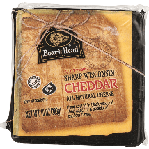 slide 4 of 9, Boar's Head Cheese, Wisconsin, Sharp Cheddar, per lb