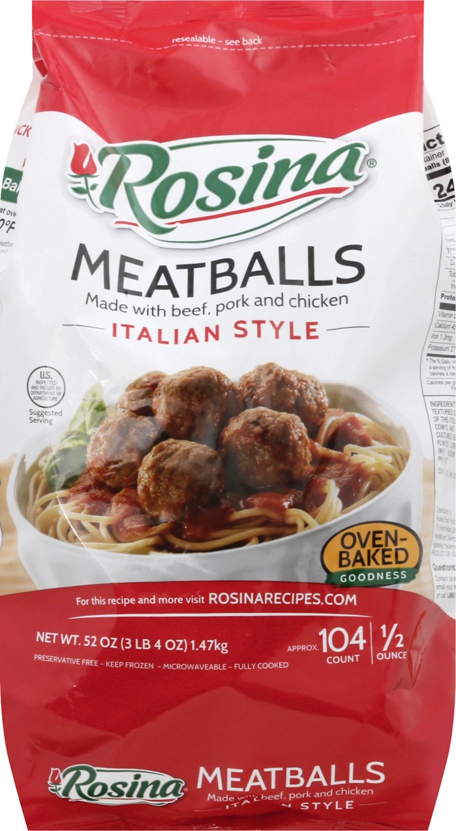 slide 11 of 13, Rosina Italian Style Meatballs 52 oz, 52 oz