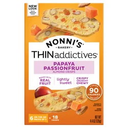 Nonni's THINaddictives Papaya & Passionfruit Almond Cookie Crisps, 6-count carton 4.4 oz.