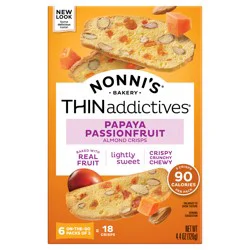 Nonni's THINaddictives Papaya & Passionfruit Almond Cookie Crisps, 6 count, 4.4 oz