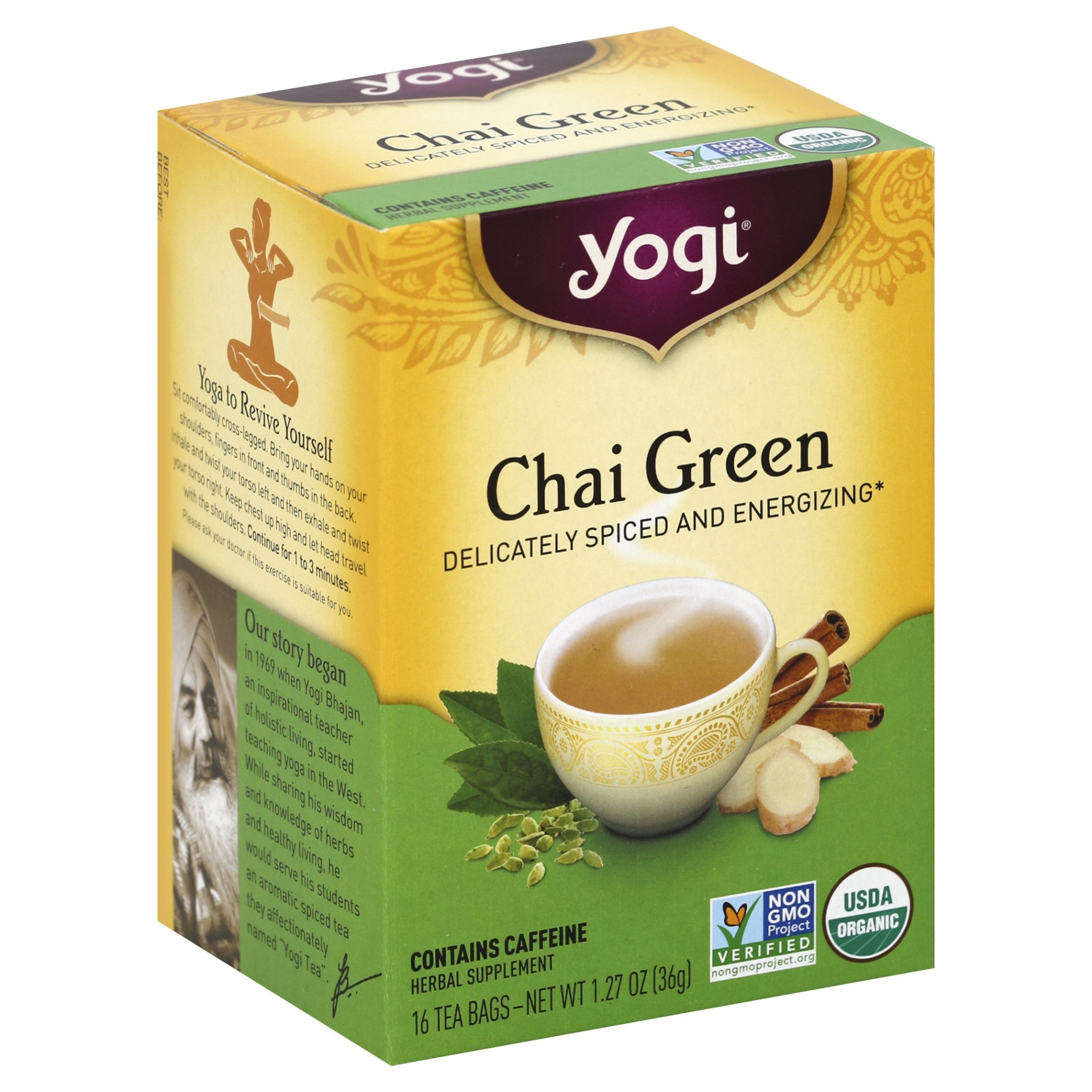 slide 1 of 4, Yogi Chai Green Tea, 16 ct