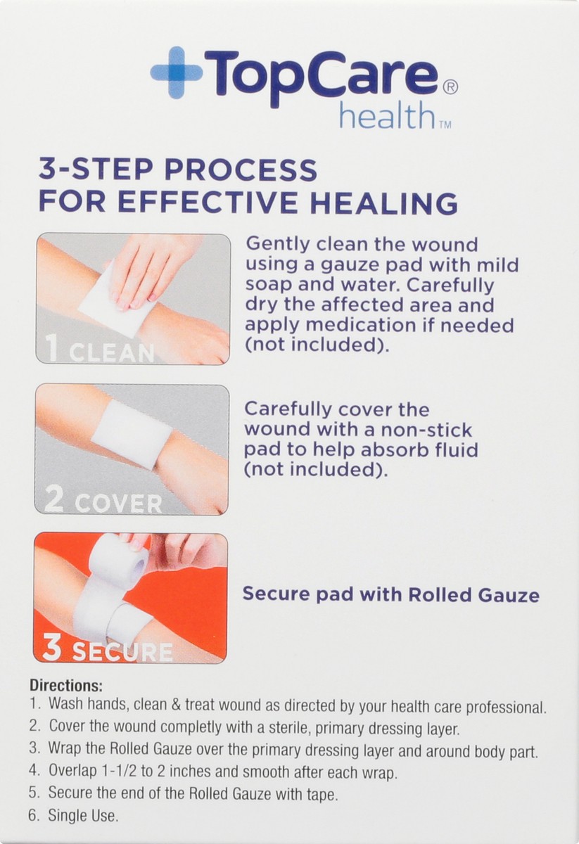 slide 10 of 11, Topcare Health Sterile Rolled Gauze 5 5 ea Box, 5 ct