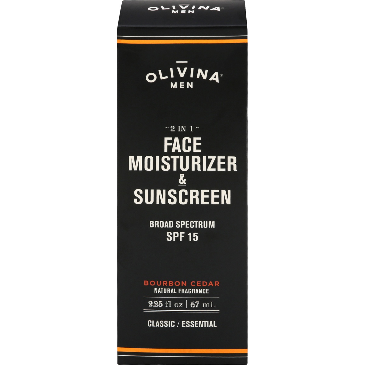 slide 1 of 2, Olivina Men Bourbon Cedar Face Moisturizer & Sunscreen SPF 15, 2.25 oz