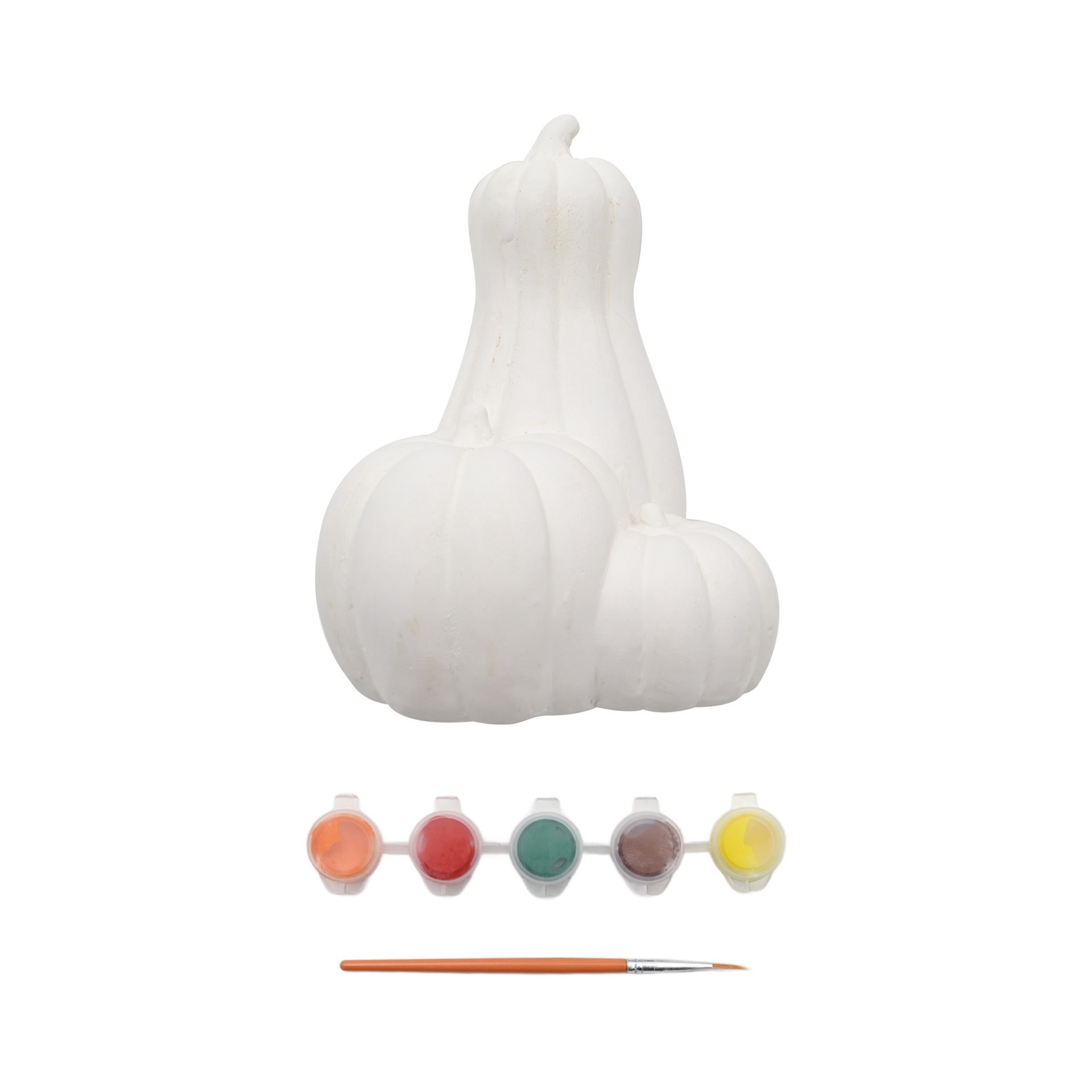 slide 4 of 4, 3d Ceramic Pumpkin Craft Kit By Creatology, 5 in x 5 in x 6 in