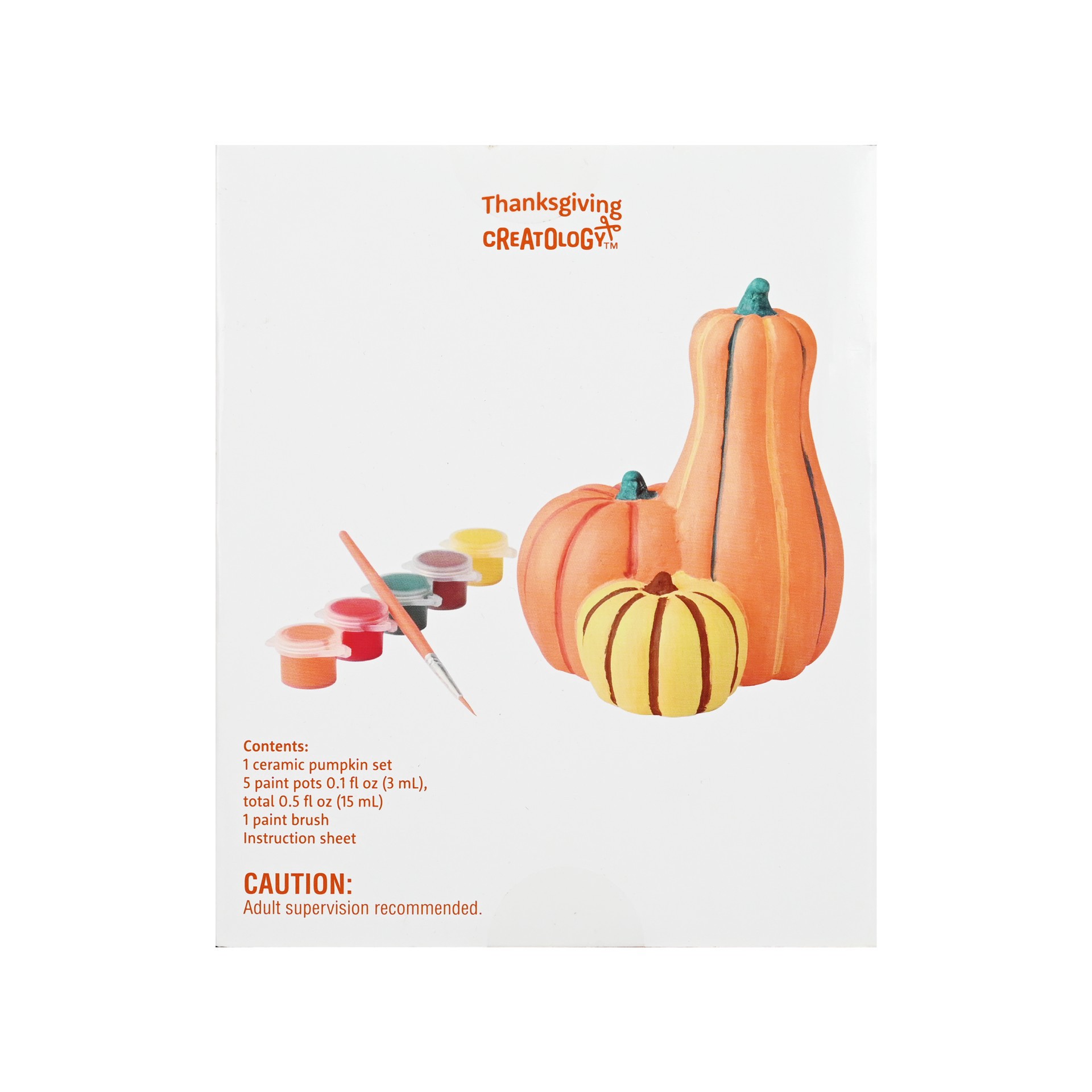 slide 2 of 4, 3d Ceramic Pumpkin Craft Kit By Creatology, 5 in x 5 in x 6 in