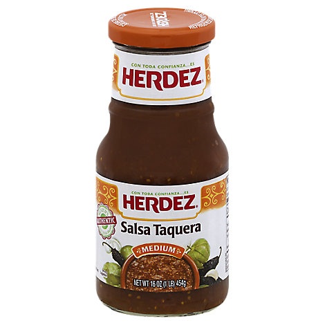 slide 1 of 1, Herdez Salsa Taquera Jar, 16 oz