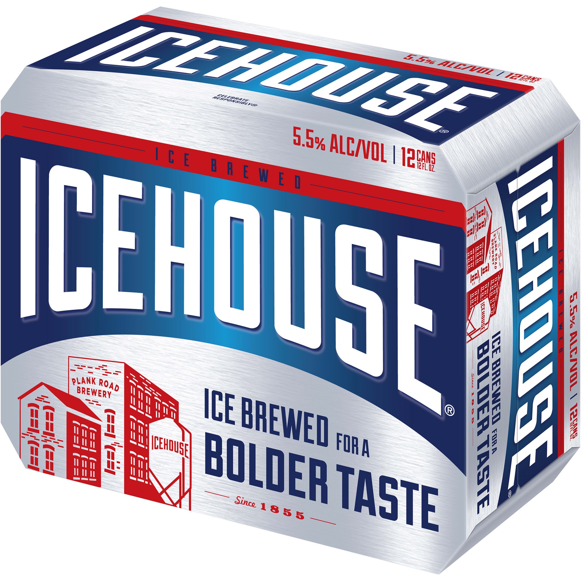 slide 3 of 5, Icehouse Beer, American Lager, 12 Pack, 12 fl. oz. Cans, 5.5% ABV, 12 ct; 12 fl oz