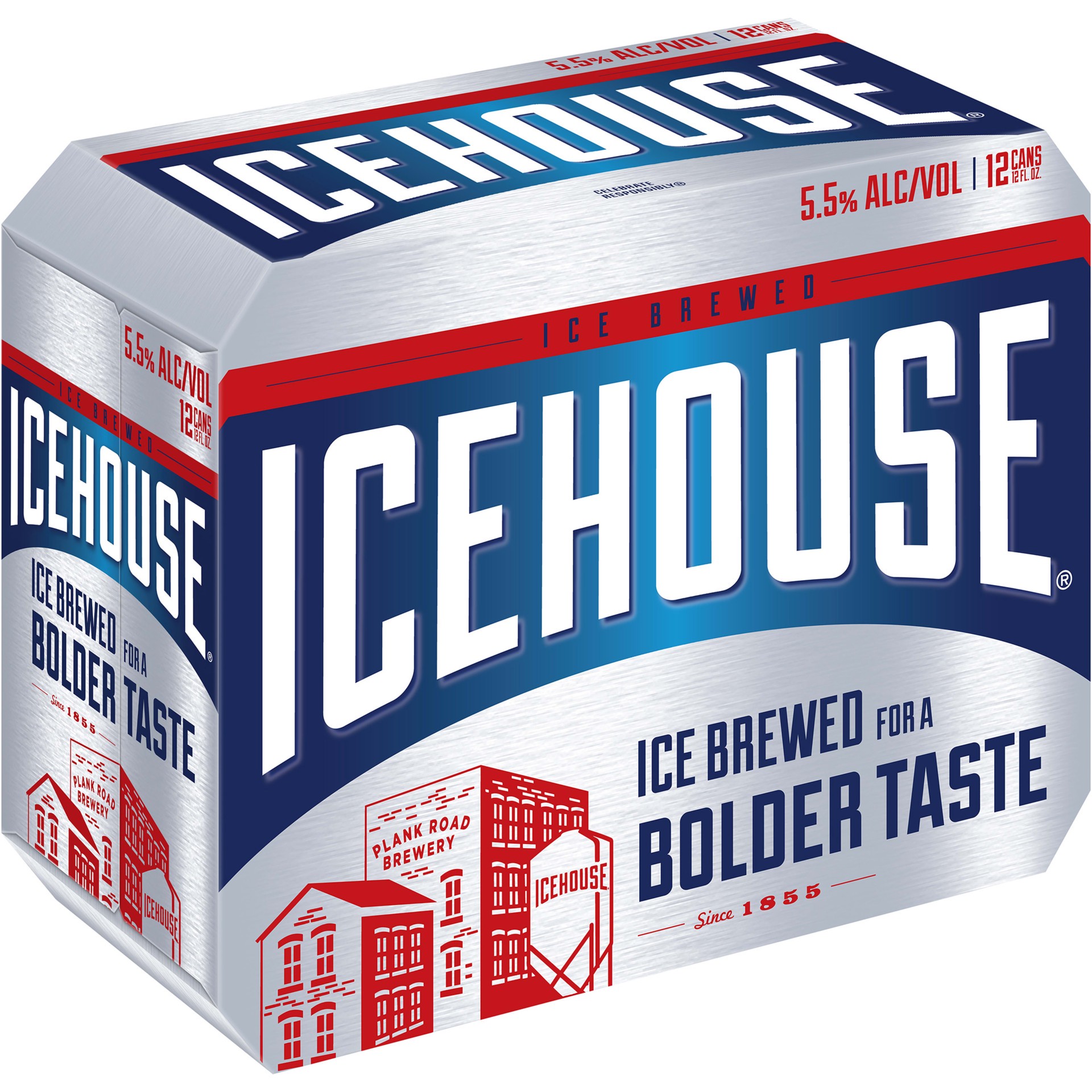 slide 4 of 5, Icehouse Beer, American Lager, 12 Pack, 12 fl. oz. Cans, 5.5% ABV, 12 ct; 12 fl oz