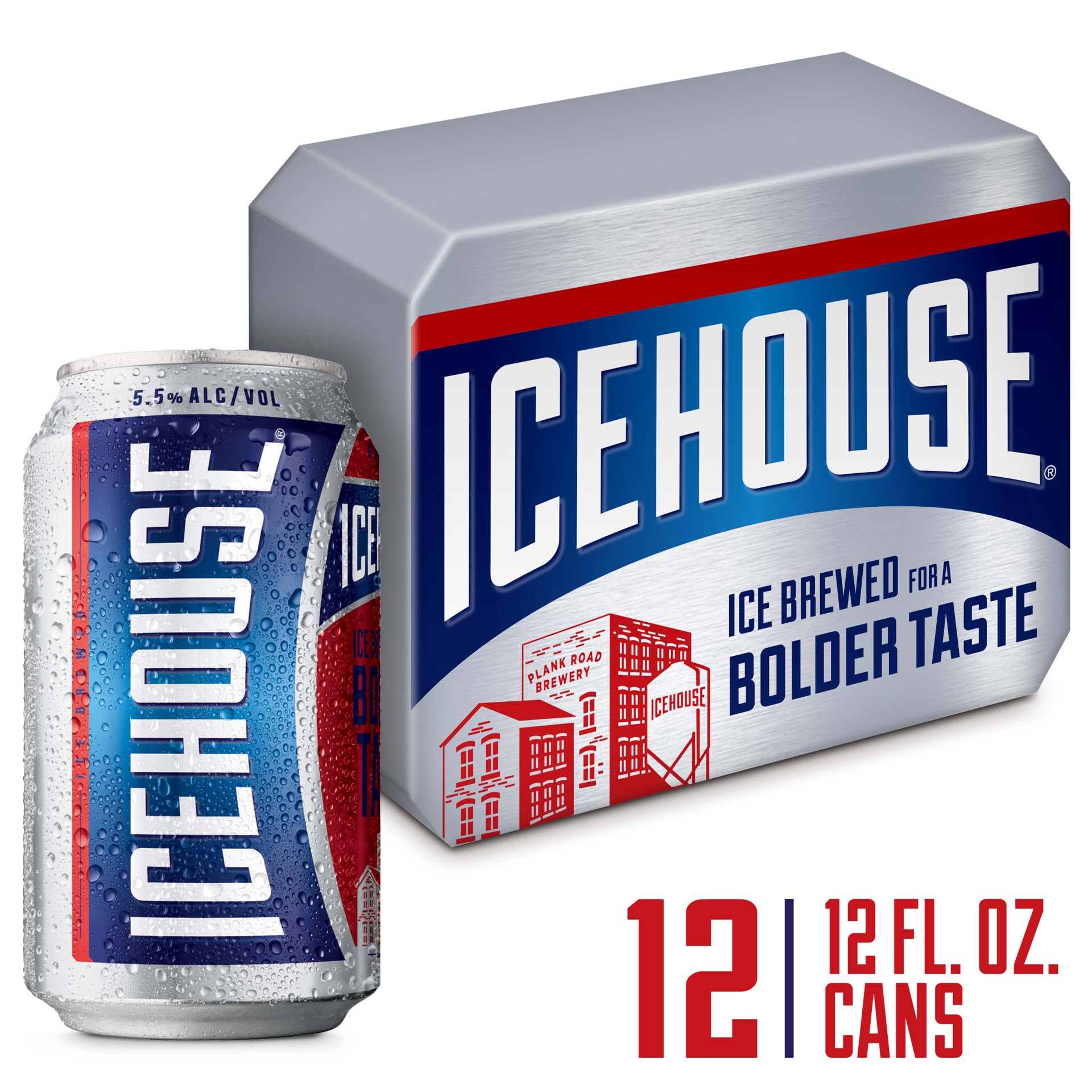 slide 1 of 5, Icehouse Beer, American Lager, 12 Pack, 12 fl. oz. Cans, 5.5% ABV, 12 ct; 12 fl oz