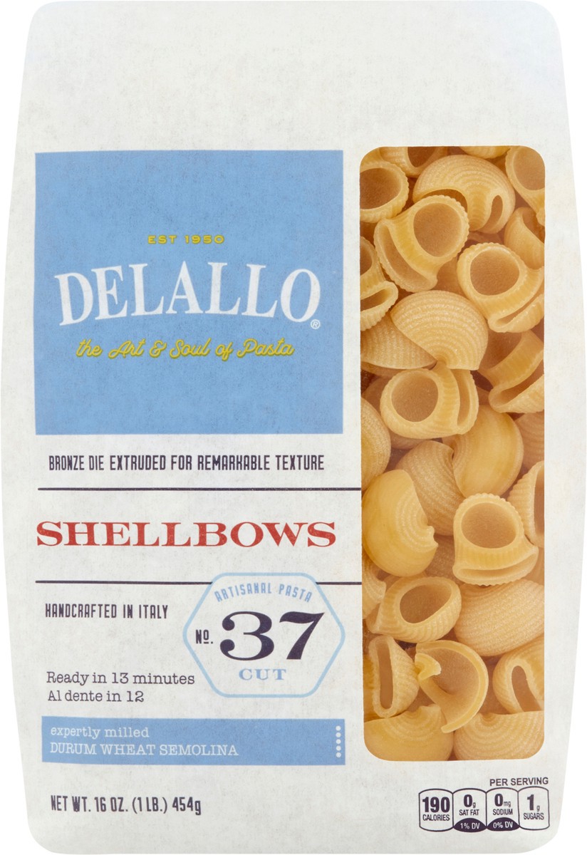 slide 3 of 8, DeLallo Semolina Shellbows, 16 oz