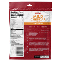 slide 2 of 5, Meijer Thick Cut Shredded Cheddar Cheese, 8 oz