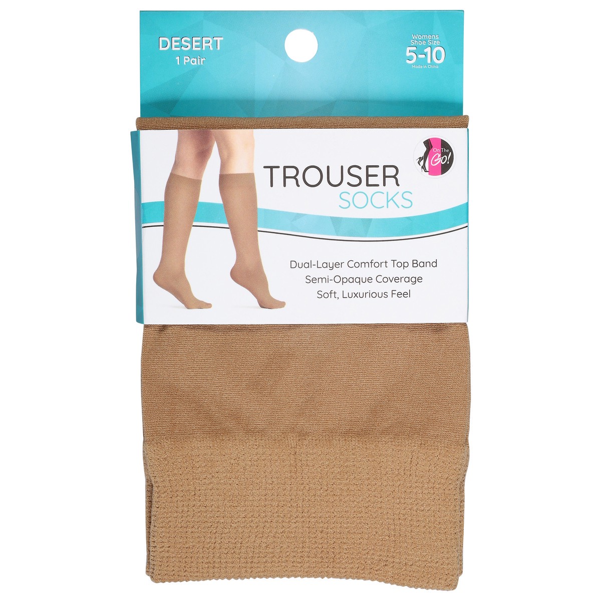 slide 3 of 4, Trouser Sock Opaque Desert 1 Count, 1 pair