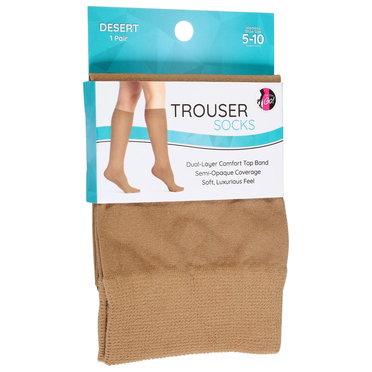 slide 4 of 4, Trouser Sock Opaque Desert 1 Count, 1 pair