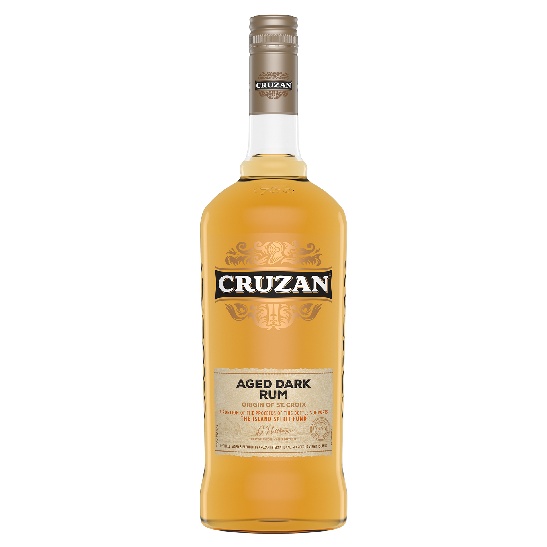slide 2 of 2, Cruzan Dark Rum, 1 liter