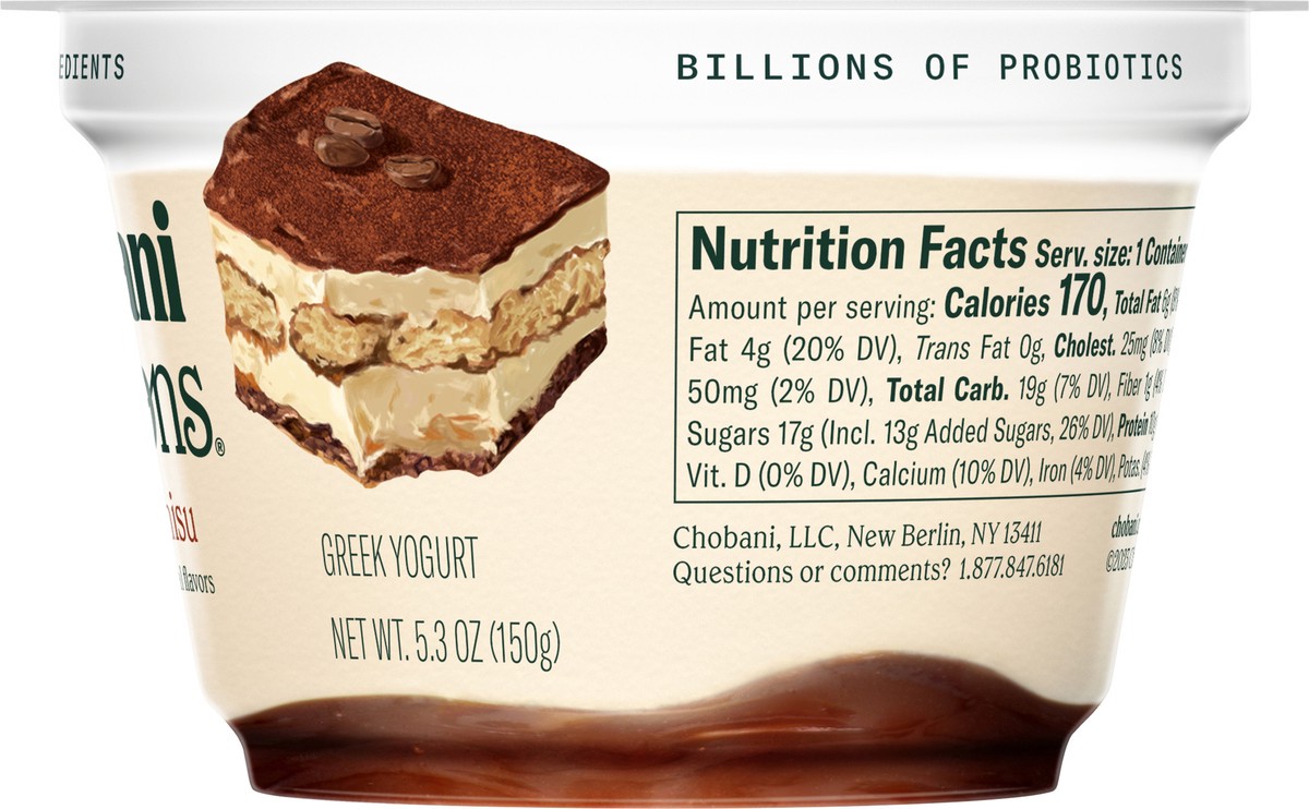 slide 7 of 13, Chobani Yogurt, Greek, Mocha Tiramisu, 5.3 oz