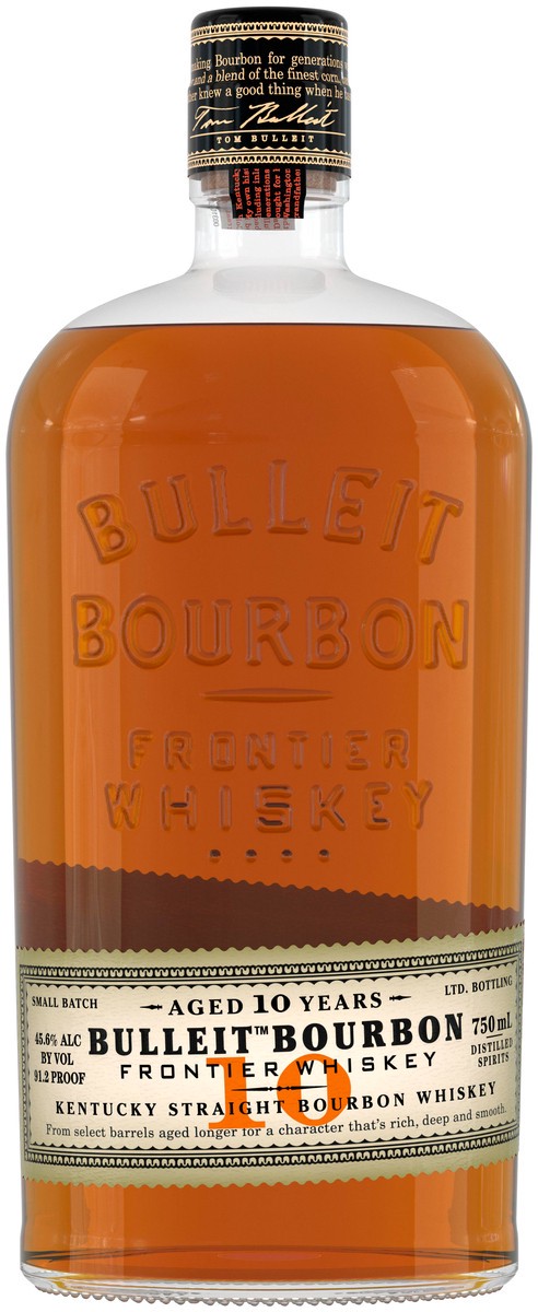 slide 1 of 22, Bulleit Bourbon 10 Year Old Whiskey, 750 ml