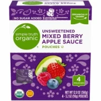 Simple Truth Organic Unsweetened Mixed Berry Apple Sauce Pouches