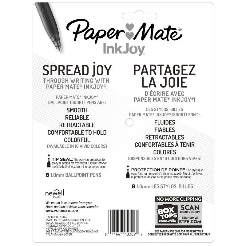 slide 2 of 8, Paper Mate 1.0mm Ball Point Ultra Smooth Ink Pens 8 ea, 8 ct