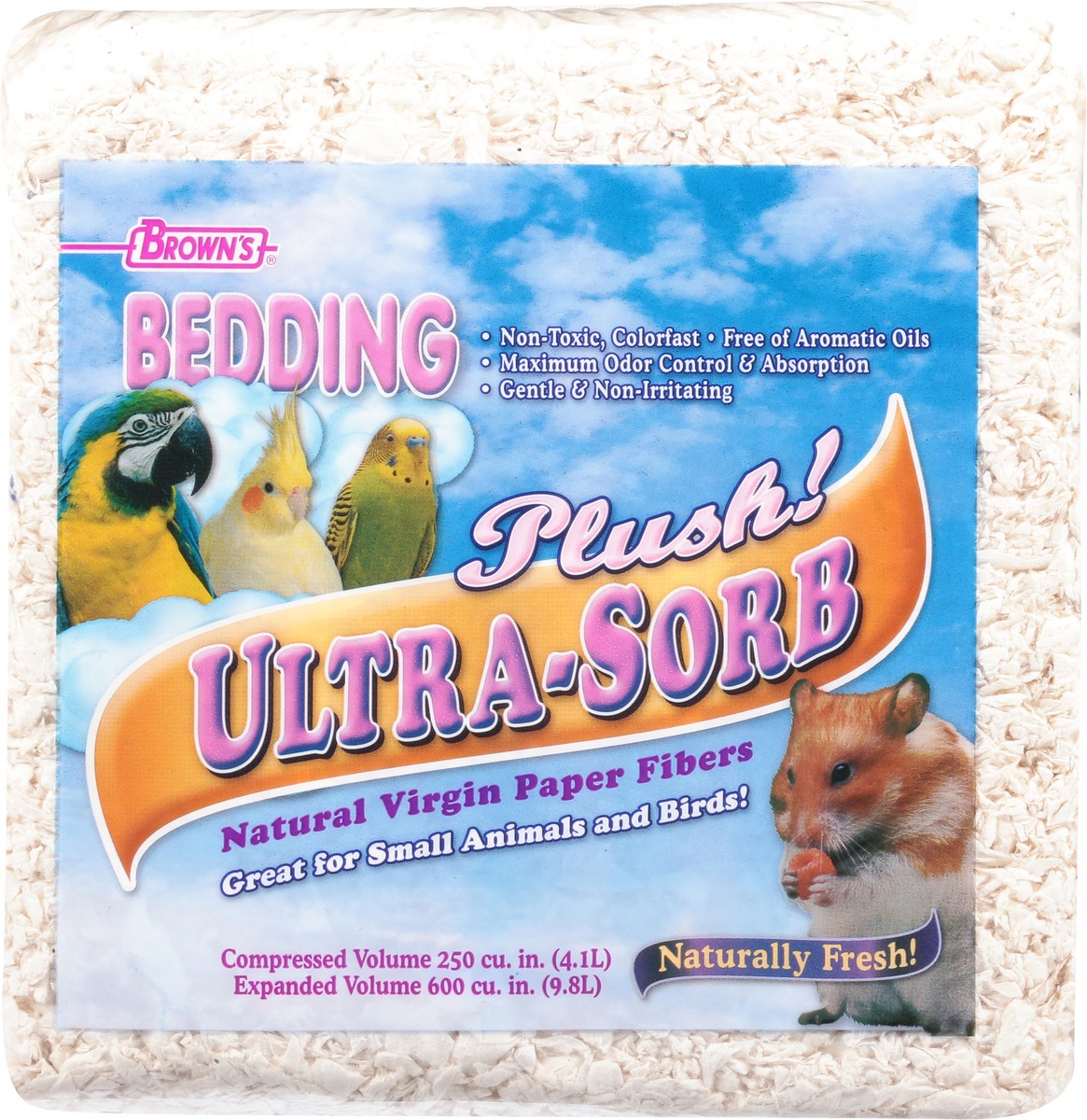 slide 2 of 11, Brown's Ultra-Sorb Plush Fiber Bedding and Litter 1 ea, 4 LT