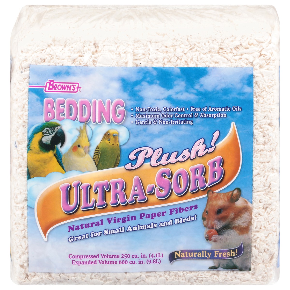 slide 1 of 11, Brown's Ultra-Sorb Plush Fiber Bedding and Litter 1 ea, 4 LT