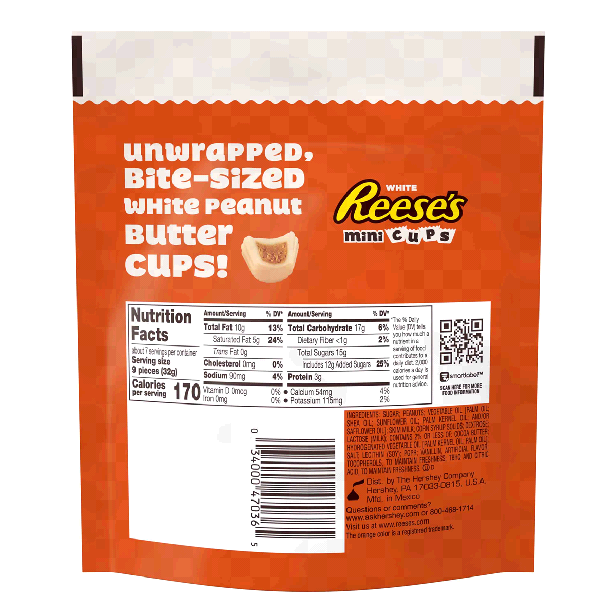 slide 2 of 2, Reese's White Minis Pouch, 8 oz