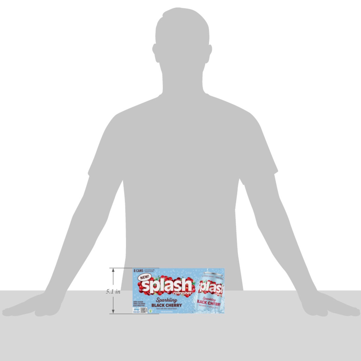 slide 11 of 13, Splash Refresher Sparkling Water, Black Cherry Flavor - 12 Fl Oz Cans, 8 Pack, 8 ct