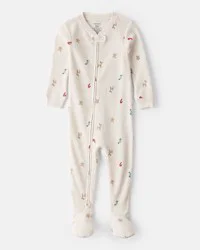 Carter's Carters Baby Mini Christmas Cotton Long-Sleeve Snug Fit 1-Piece Pajamas - White White 24M
