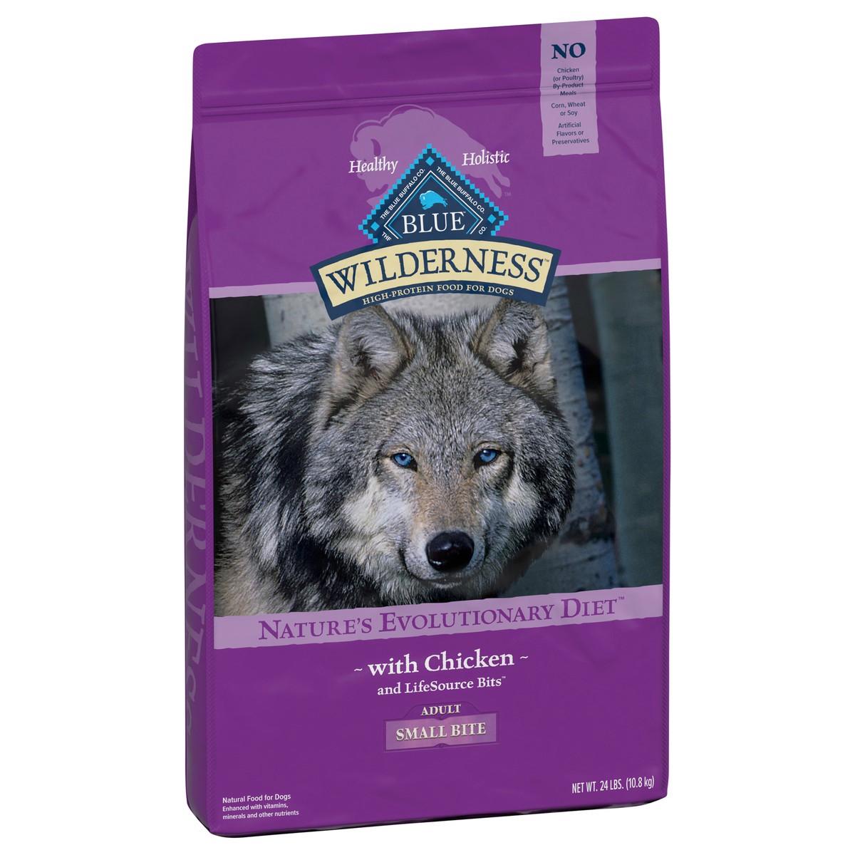 slide 7 of 12, Blue Buffalo Wilderness High Protein, Natural Adult Small-Bite Dry Dog Food, Chicken 24-lb, 24 lb