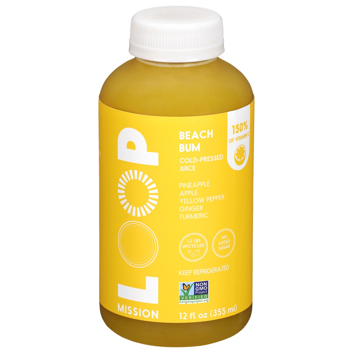 slide 9 of 13, Loop Mission Cold-Pressed Beach Bum Juice 12 fl oz, 12 fl oz