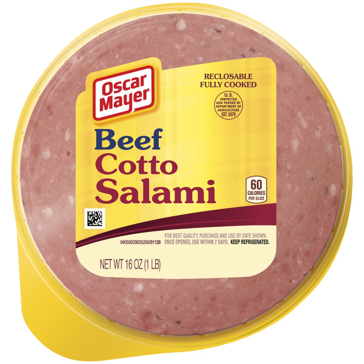 slide 1 of 2, Oscar Mayer Beef Cotto Salami Sliced Lunch Meat, 16 oz. Pack, 16 oz
