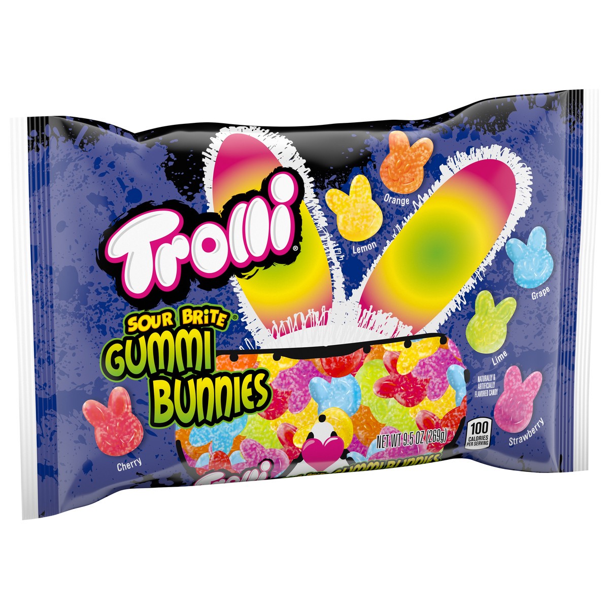 slide 5 of 9, Trolli TR 02509 155412 Sour Brite Gummi Bunnies LDB Easter 9.5oz No PMT_3D Sugar, 9.5 oz