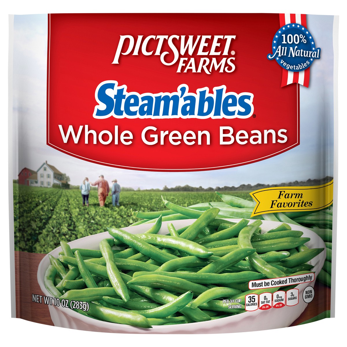 slide 3 of 7, PictSweet Green Beans, 10 oz