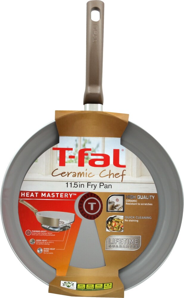 slide 1 of 6, T-fal Ceramic Chef Frying Pan - Champagne, 11.5 in