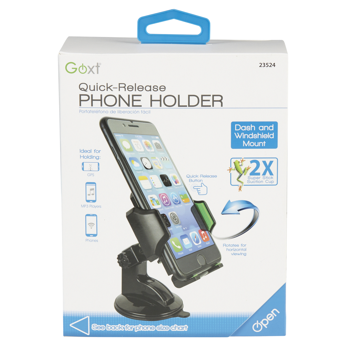 slide 1 of 9, Custom Accessories Goxt Adjustable Suction Cup Mount Phone Holder, 1 ct