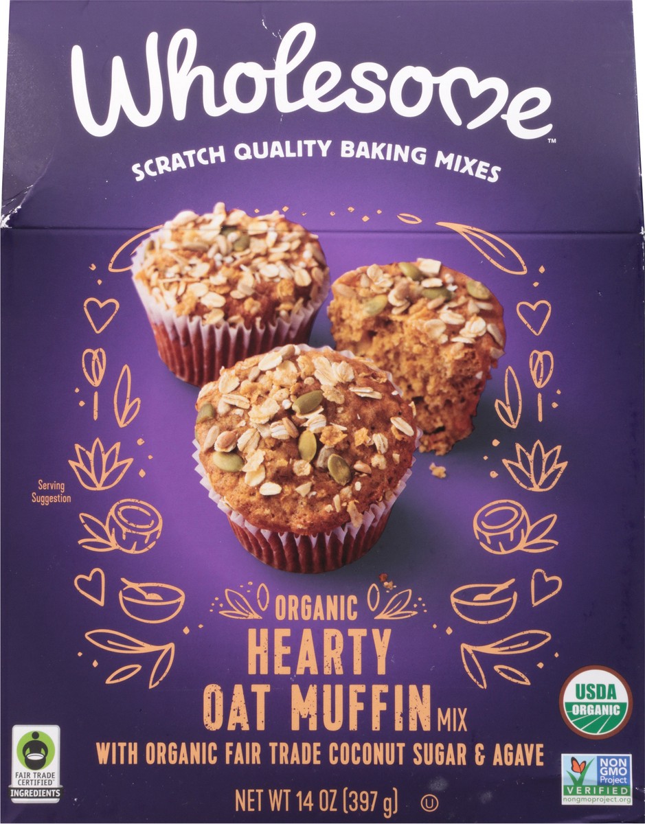 slide 12 of 14, Wholesome Hearty Oat Organic Muffin Mix 14 oz, 14 oz