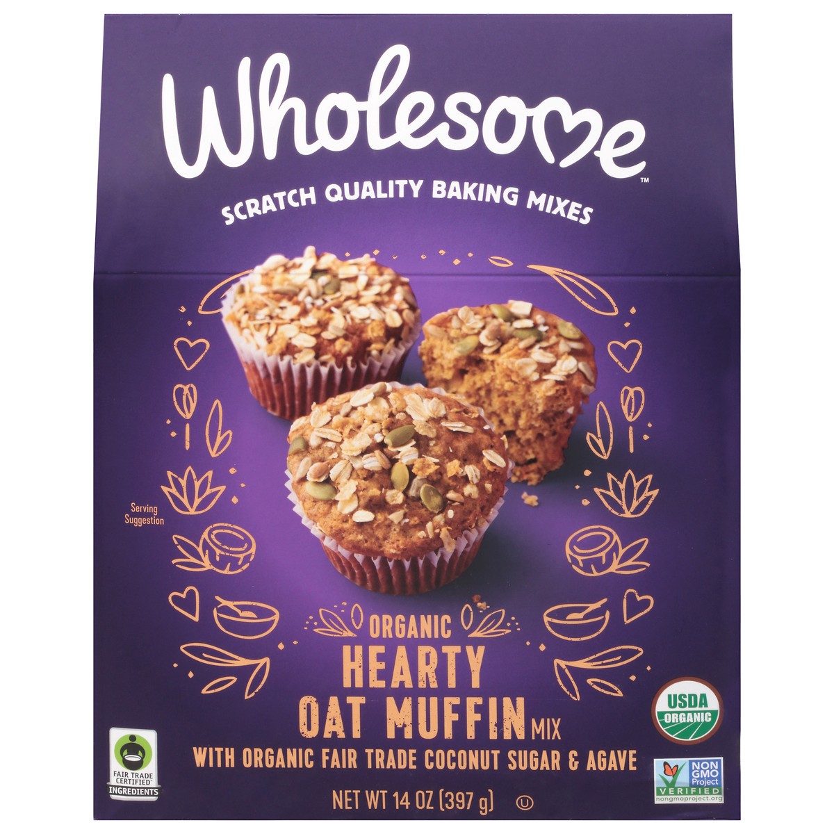 slide 4 of 14, Wholesome Hearty Oat Organic Muffin Mix 14 oz, 14 oz