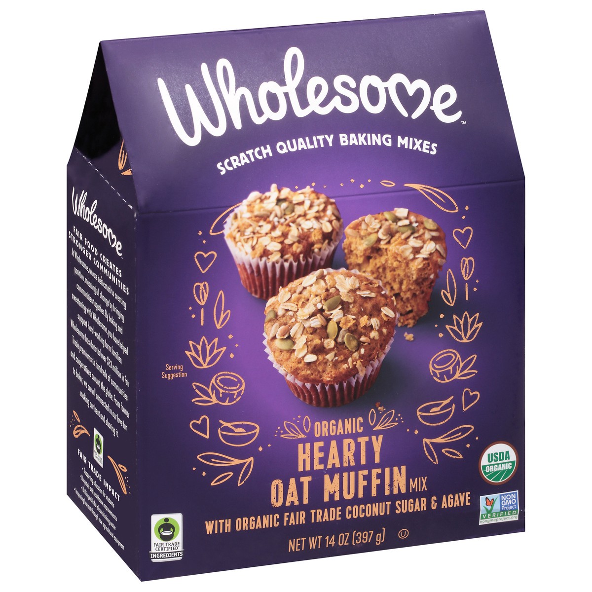 slide 9 of 14, Wholesome Hearty Oat Organic Muffin Mix 14 oz, 14 oz